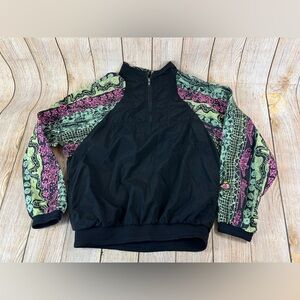 Vintage 90s TruFit Colorful Surf Nylon 1/4 Zip Pullover Size Medium